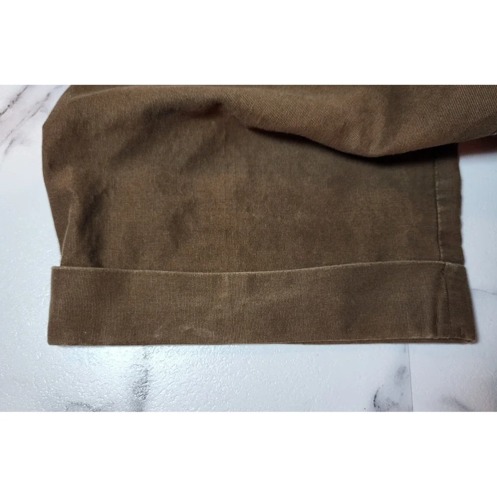 Banana Republic Smithfield Pleated Thin‎ Wale Corduroy Pant Olive Green/Brown 40